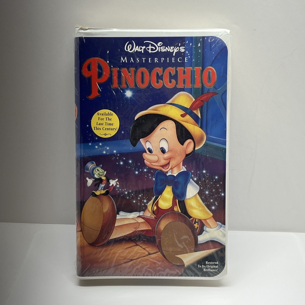 NEW!! Disney's Masterpiece Pinocchio Clamshell VHS - SEALED‎